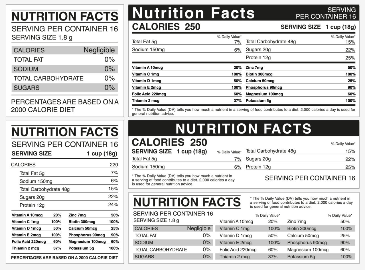 basic nutrition terms and definitions